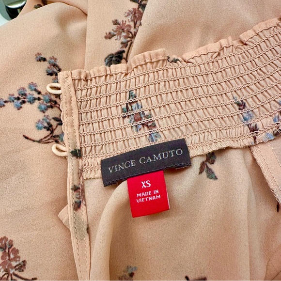 Vince Camuto Smocked Neck Ruffle Sleeve Blouse in Belini - Picture 6 of 11